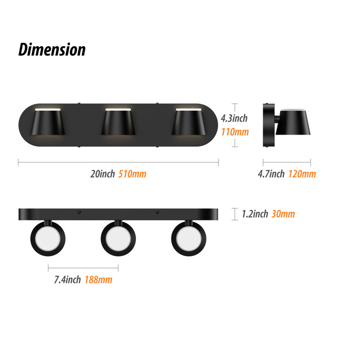 Latitude Run® Boze Led Bathroom Lighting Fixtures With UpDown Acrylic